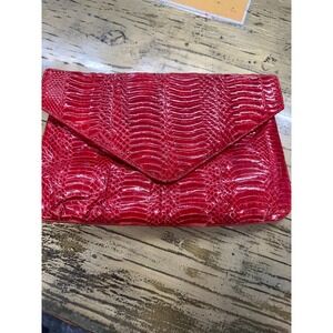 Vintage J Renee Red Snakeskin Handbag